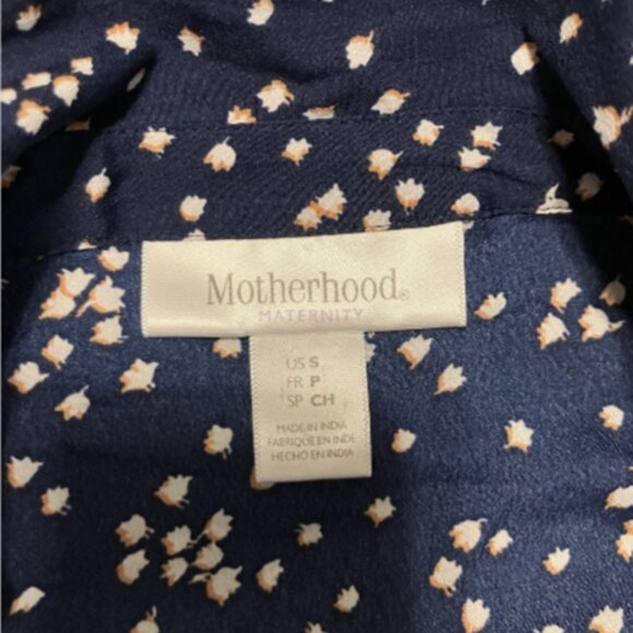 Motherhood Maternity Small Multicolor Short Sleeve V Neck Knee Length Dress - Picture 11 of 12